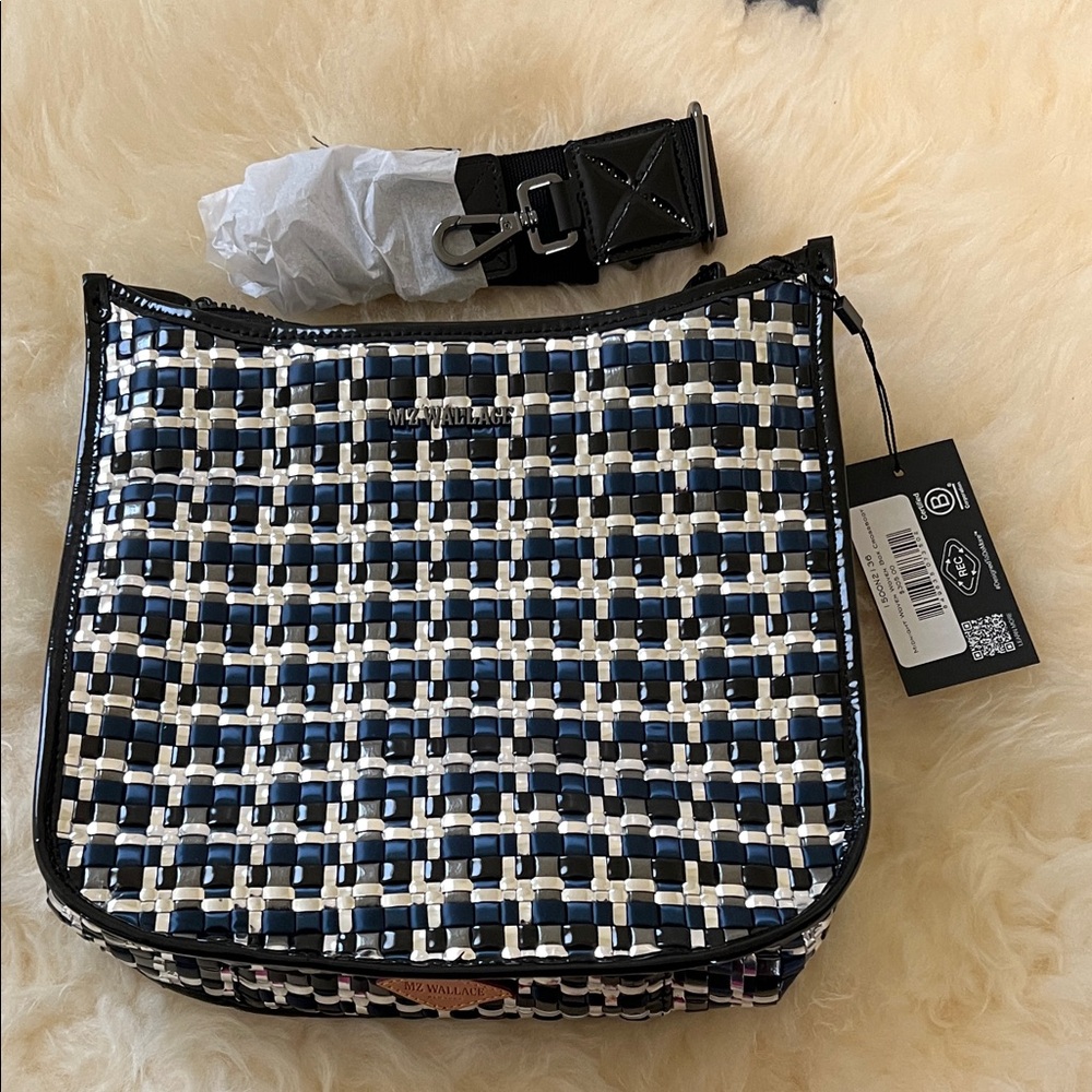 MZ Wallace Midnight Woven Box Crossbody Bag